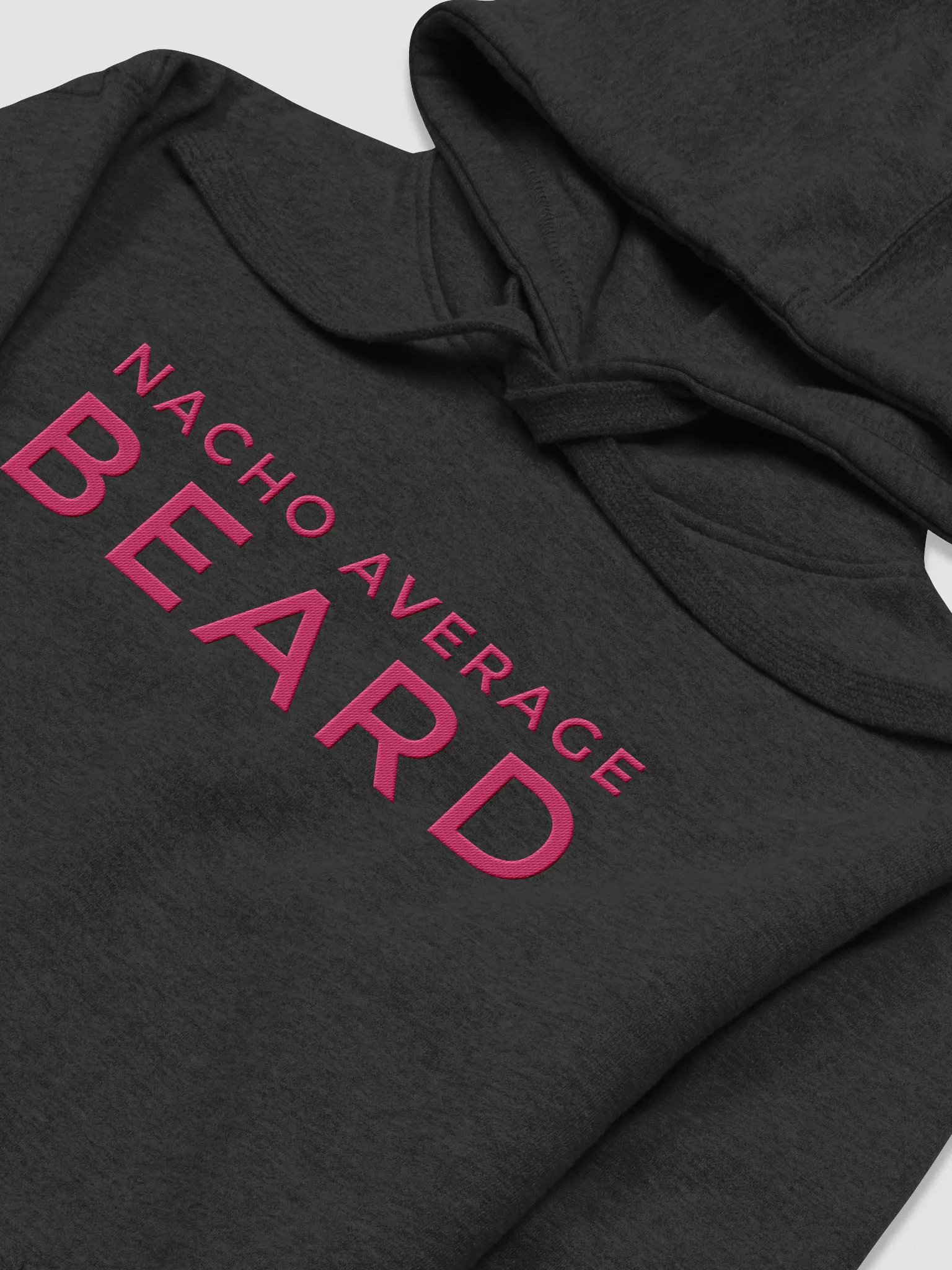 Men's Nacho Average Beard Hoodie (Pink Embroidery) product image (3)