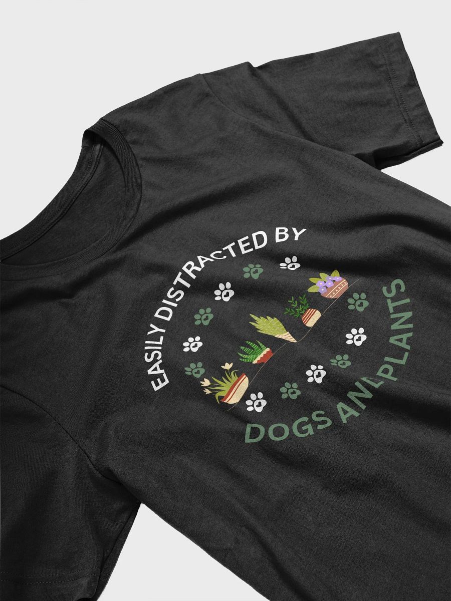 Easily Distracted By Dogs And Plants - Unisex T-shirt Bella Canvas 3001 product image (9)