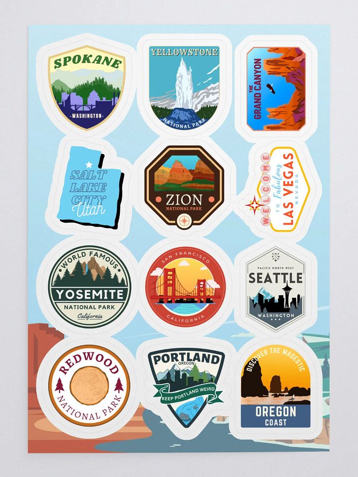 West Coast Road Trip Sticker Sheet product image (1)