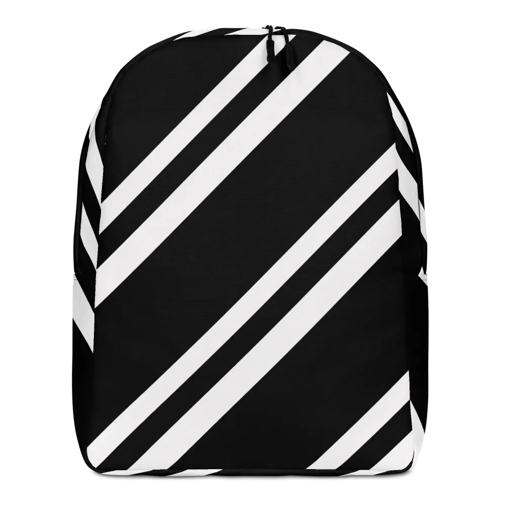 Striped Noir Minimalist Backpack product image (11)