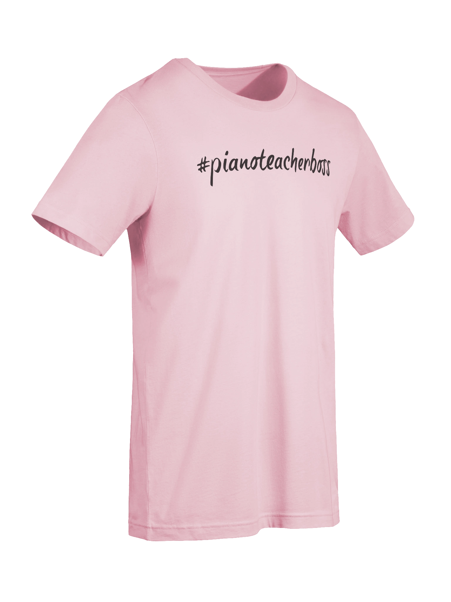 "Piano Teacher Boss" Cotton T-shirt with BLACK script product image (9)