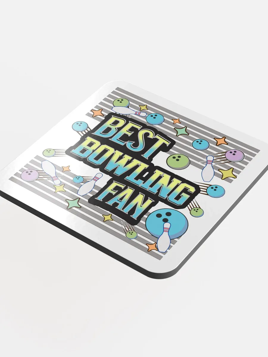 Best Bowling Fan Fanatic Glossed Cork Coaster product image (4)