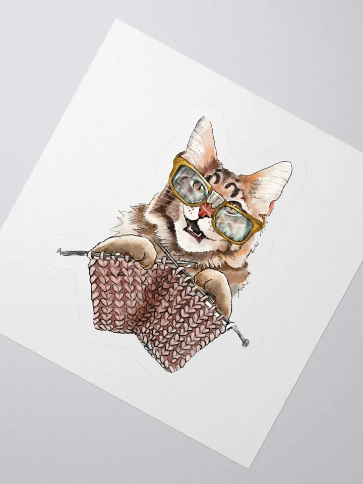 Knitting cat with glasses product image (1)