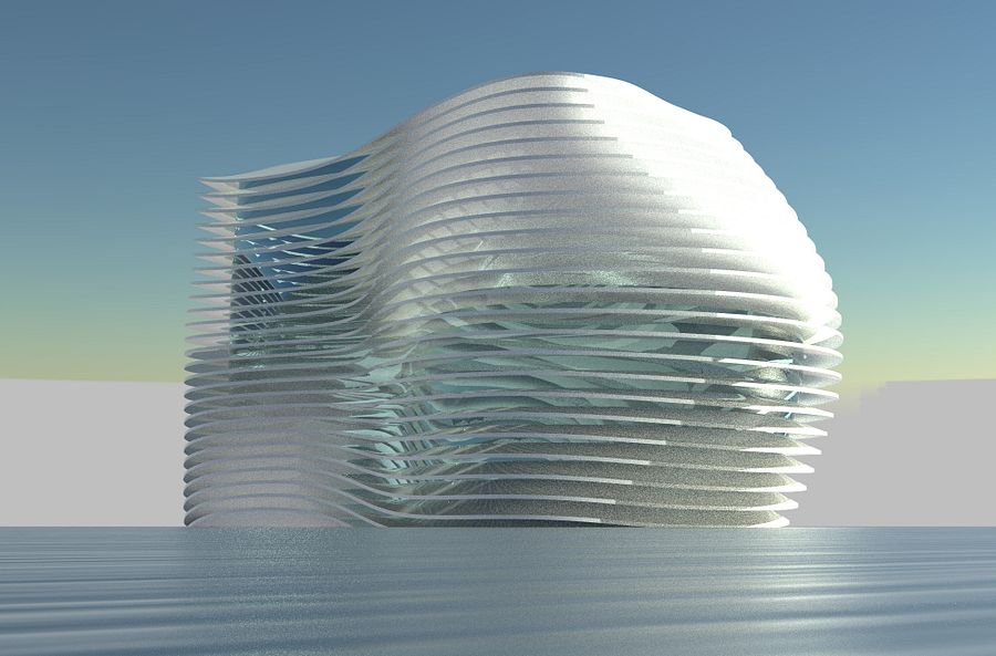 Curved Parametric Facade Design Grasshopper Rhino Files Download product image (2)