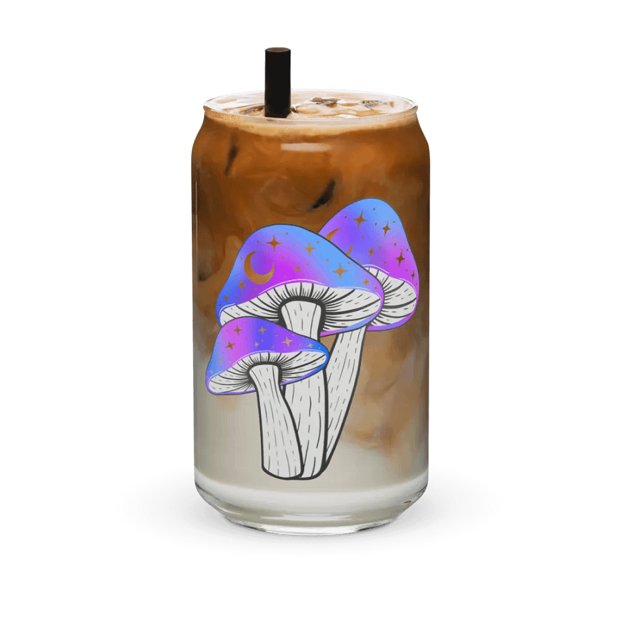 Galaxy Shrooms Glass Cup product image (6)