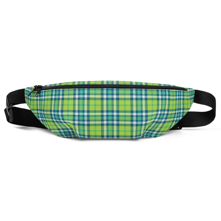 Lime Green and Turquoise Plaid Fanny Pack product image (2)