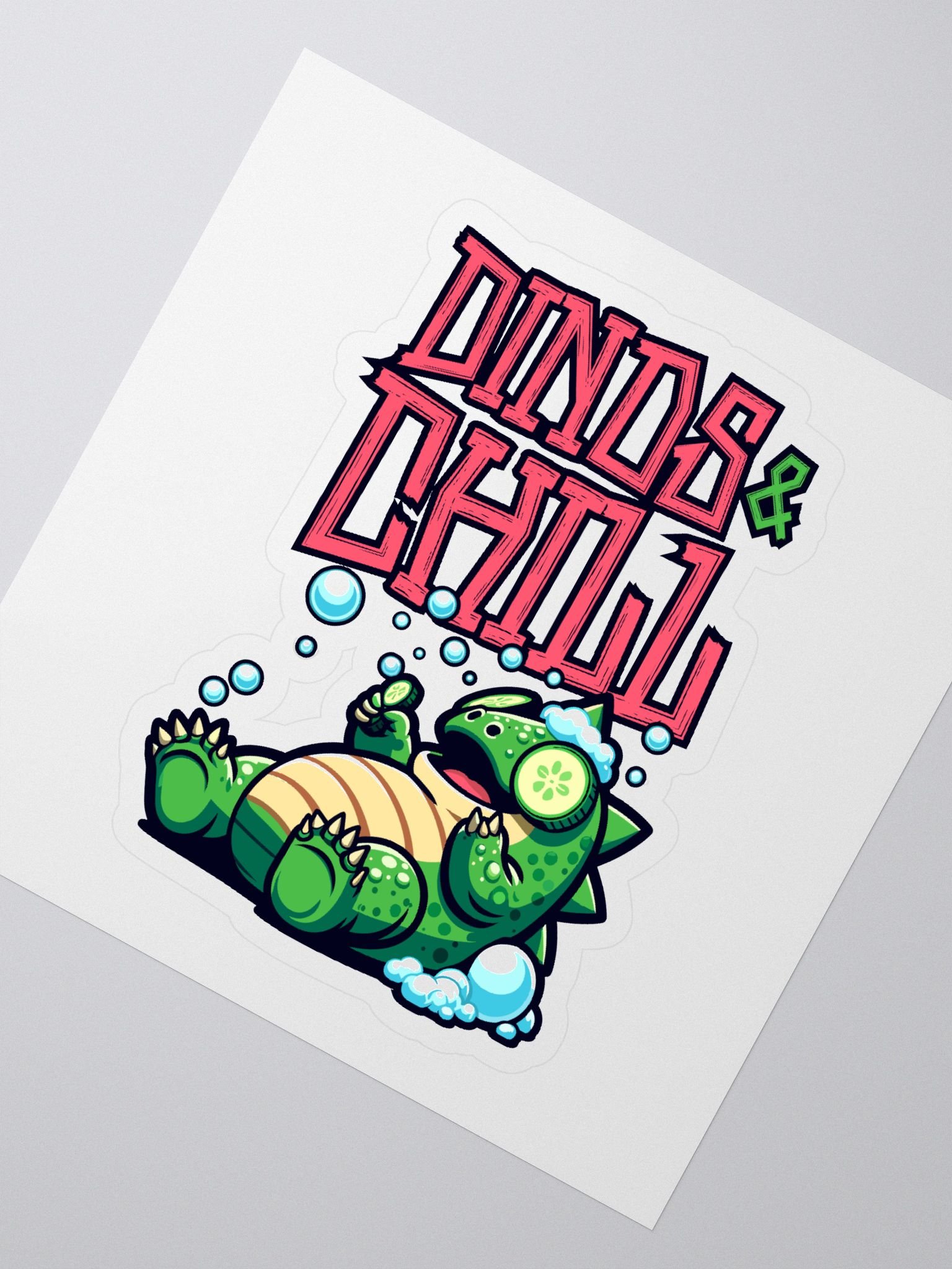 Dinos & Chill Vinyl Kiss Cut Sticker product image (2)