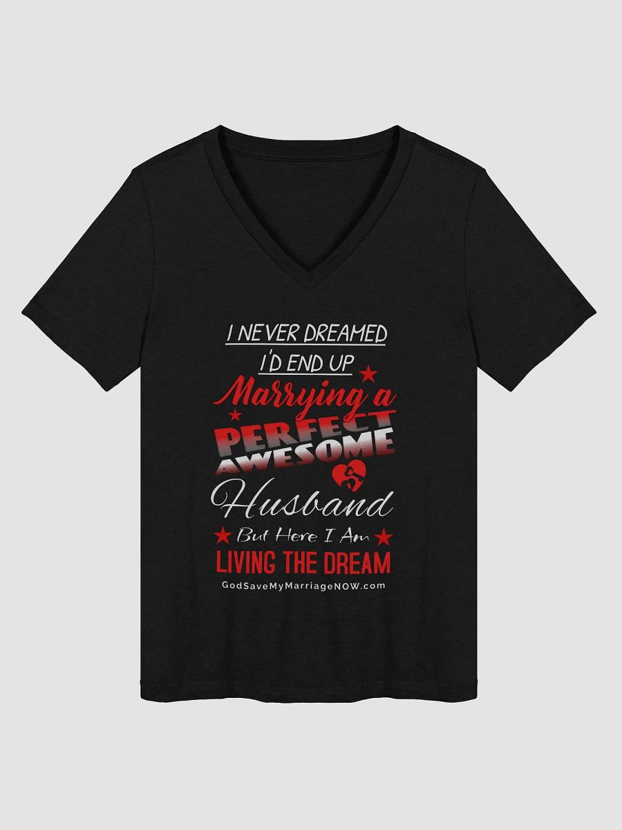 Perfect, Awesome Husband & A Happy Wife is a Happy Life V-Neck Tee product image (1)