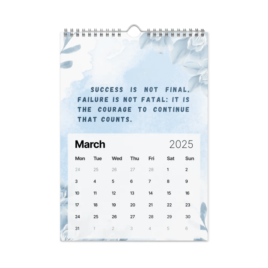 FLORAL INSPIRATIONAL QUOTES WALL CALENDAR 2025 product image (9)