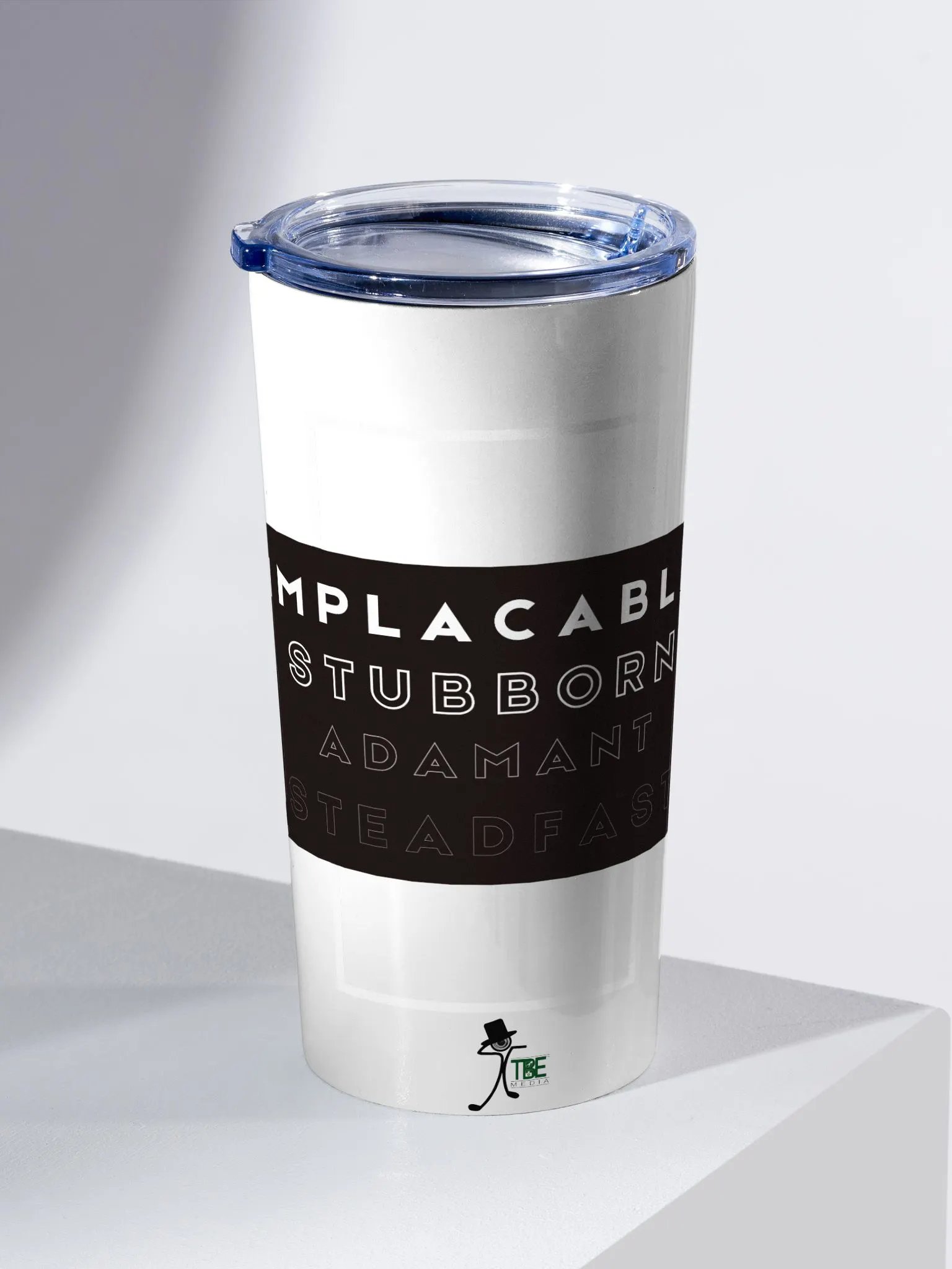 Word of the day: Implacable Tumbler [White] product image (2)