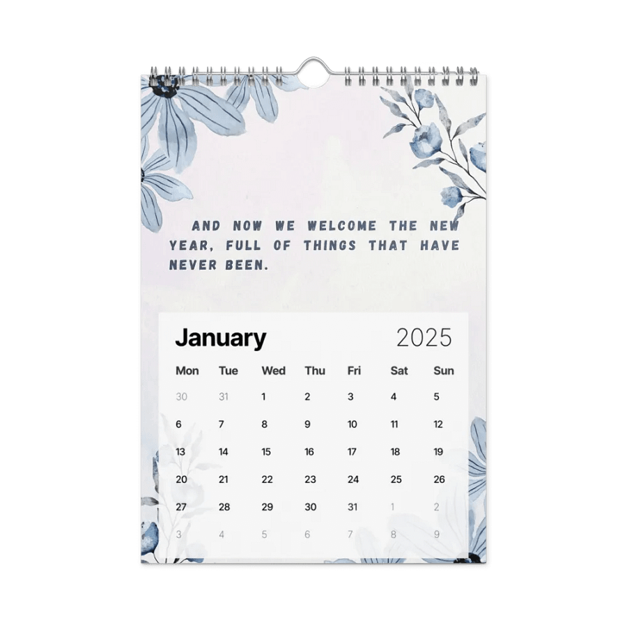 FLORAL INSPIRATIONAL QUOTES WALL CALENDAR 2025 product image (6)