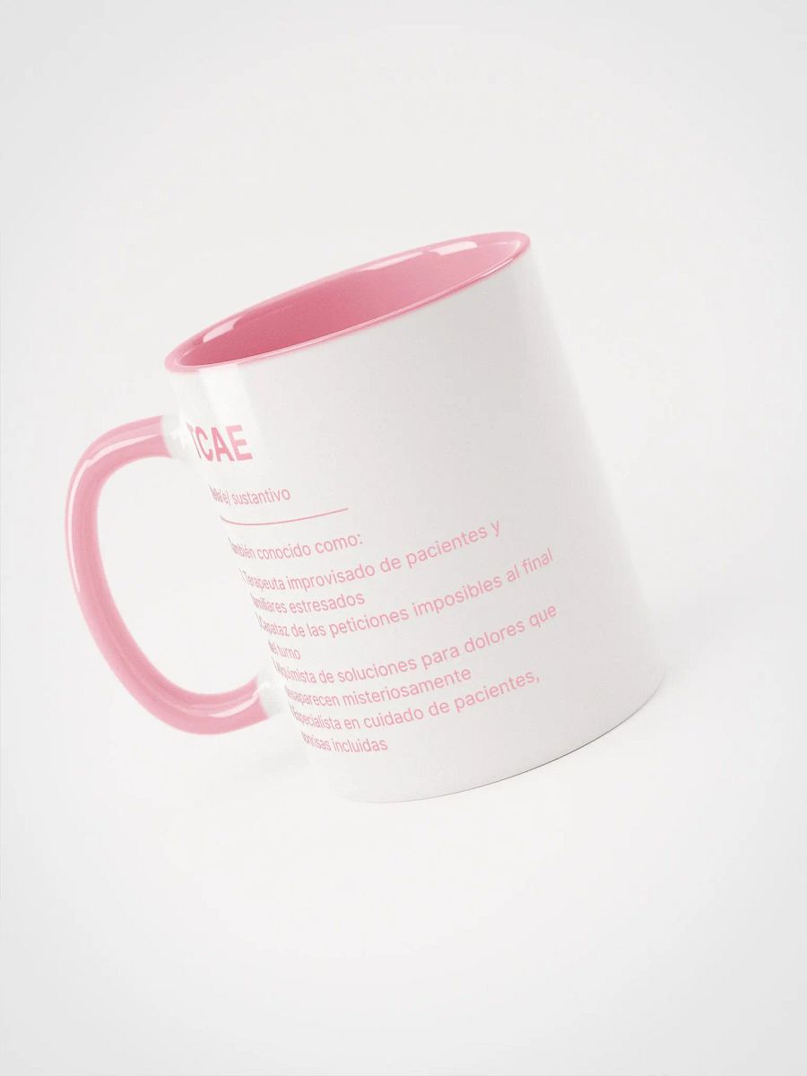 Taza TCAE Rosa – Terapeuta de Familiares al Borde del Colapso product image (3)