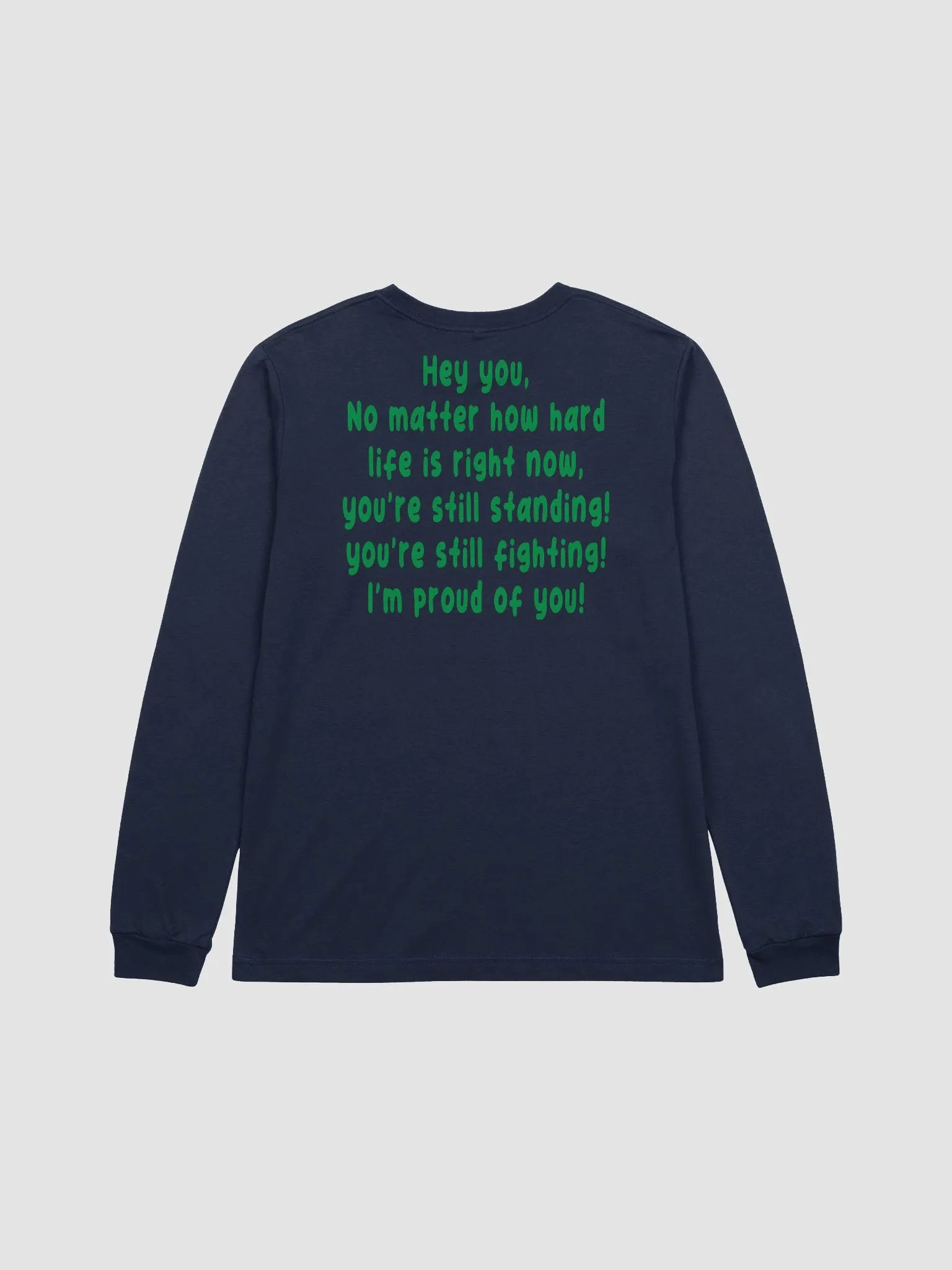 hey you male navy long tshirt product image (2)