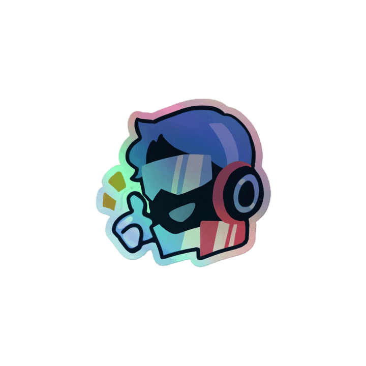 Spin Rhythm XD Jim Thumbs-up Holographic Sticker product image (1)