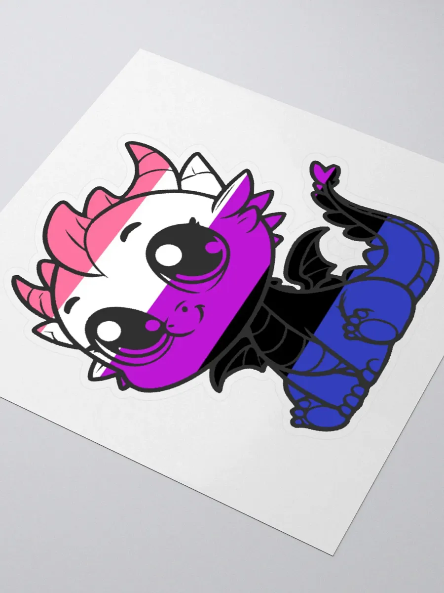 Genderfluid Pride Dragon Sticker product image (12)