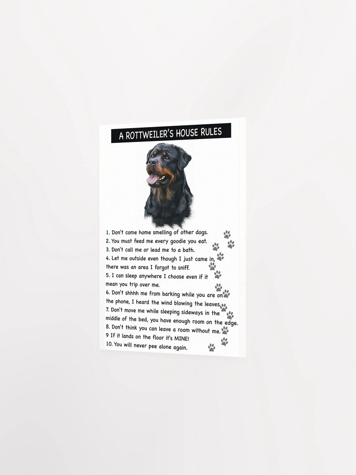 A Rottweiler's House Rules - Poster product image (13)