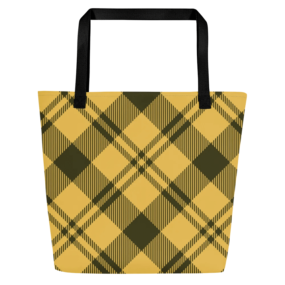 Pizza Love Tote Bag - Yellow Plaid product image (3)