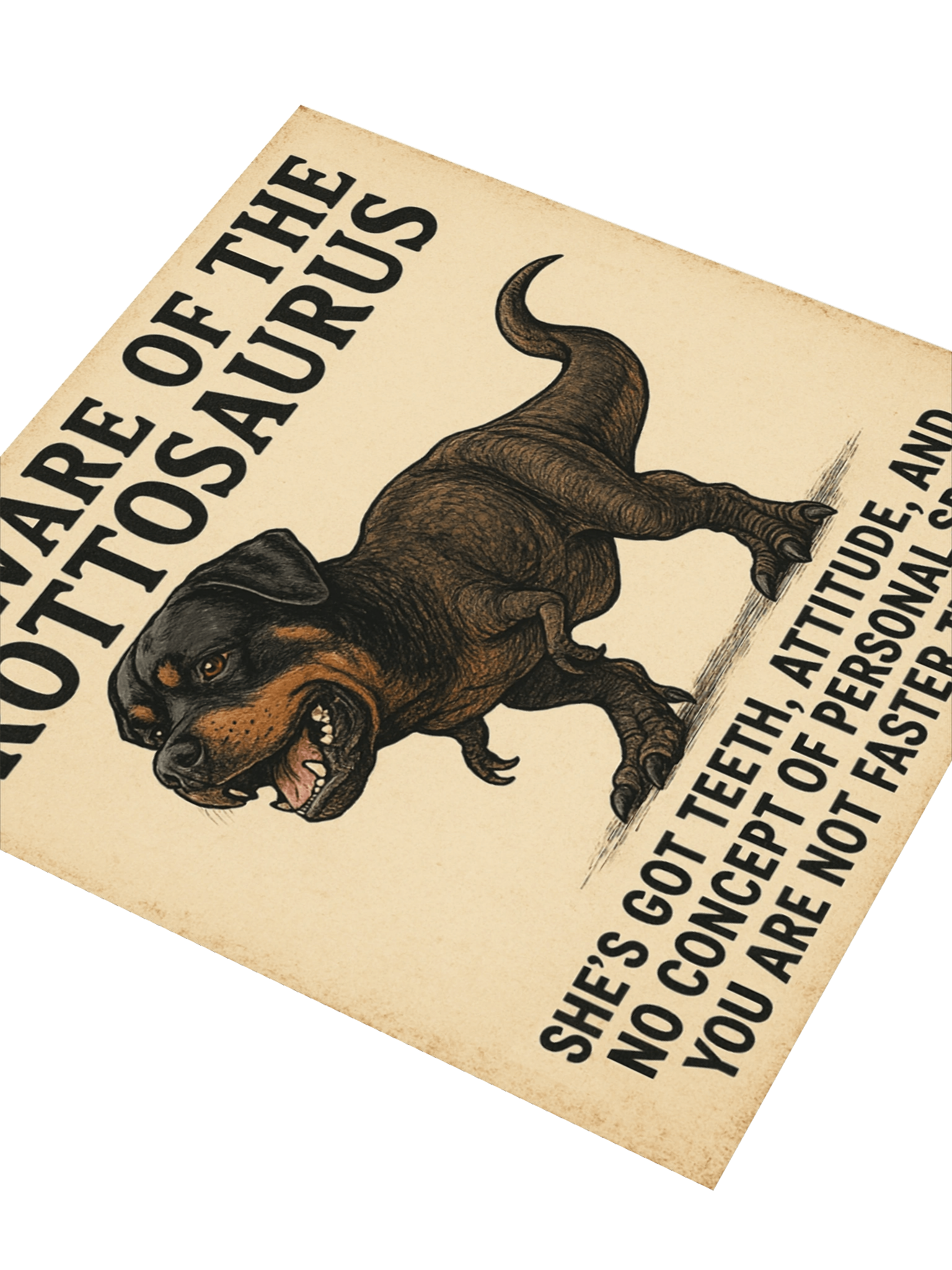 Beware of the Rottosaurus Sticker (She/her version) product image (7)