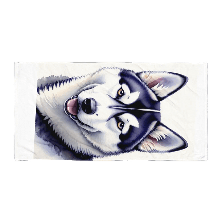 Siberian Husky Smiles Towel product image (1)