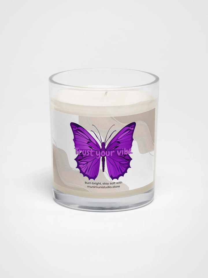 Trust Your Vibe” – Purple Butterfly Soy Candle product image (1)