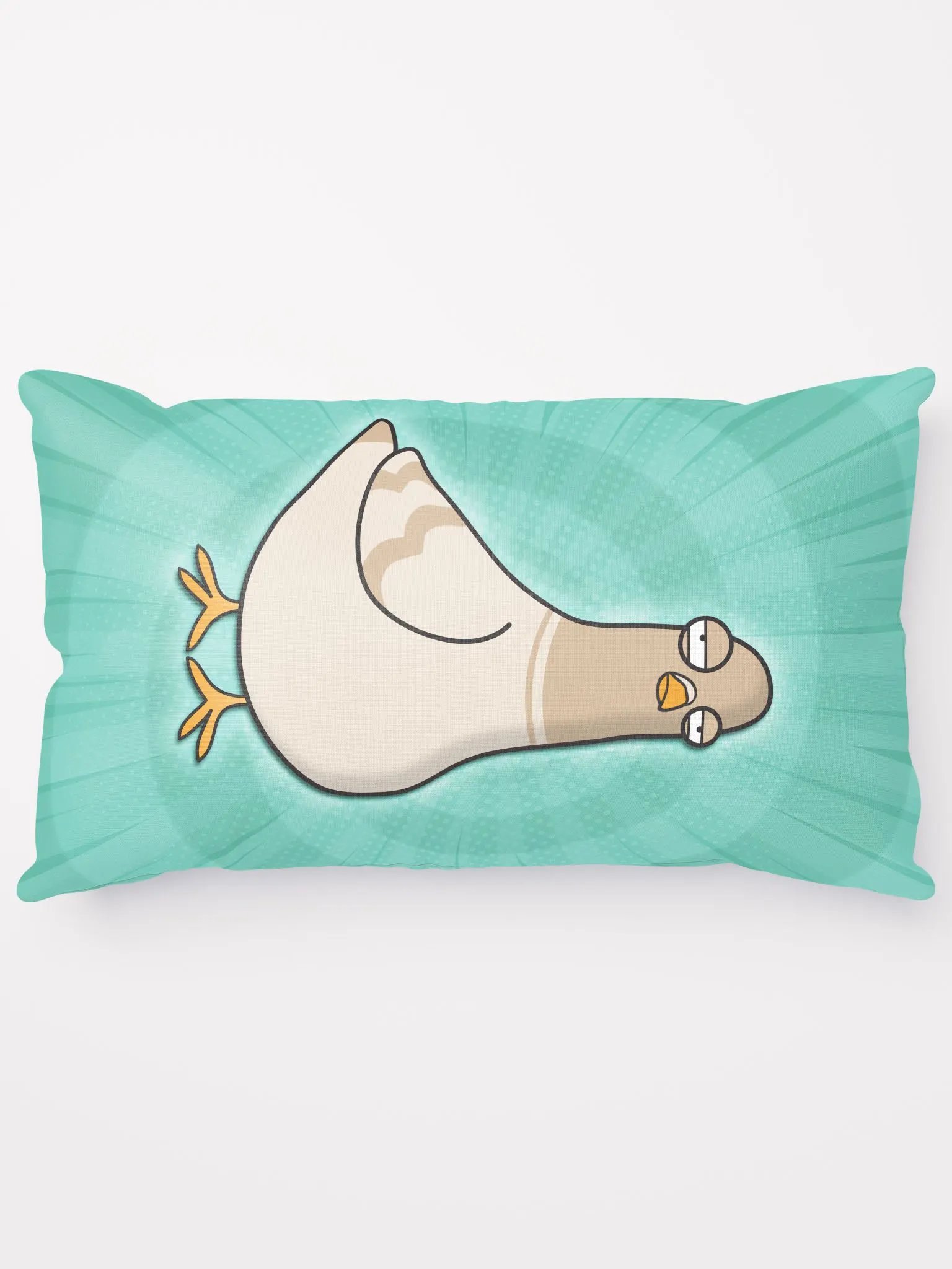 Pigeon Cushion (Teal/Cream) product image (5)