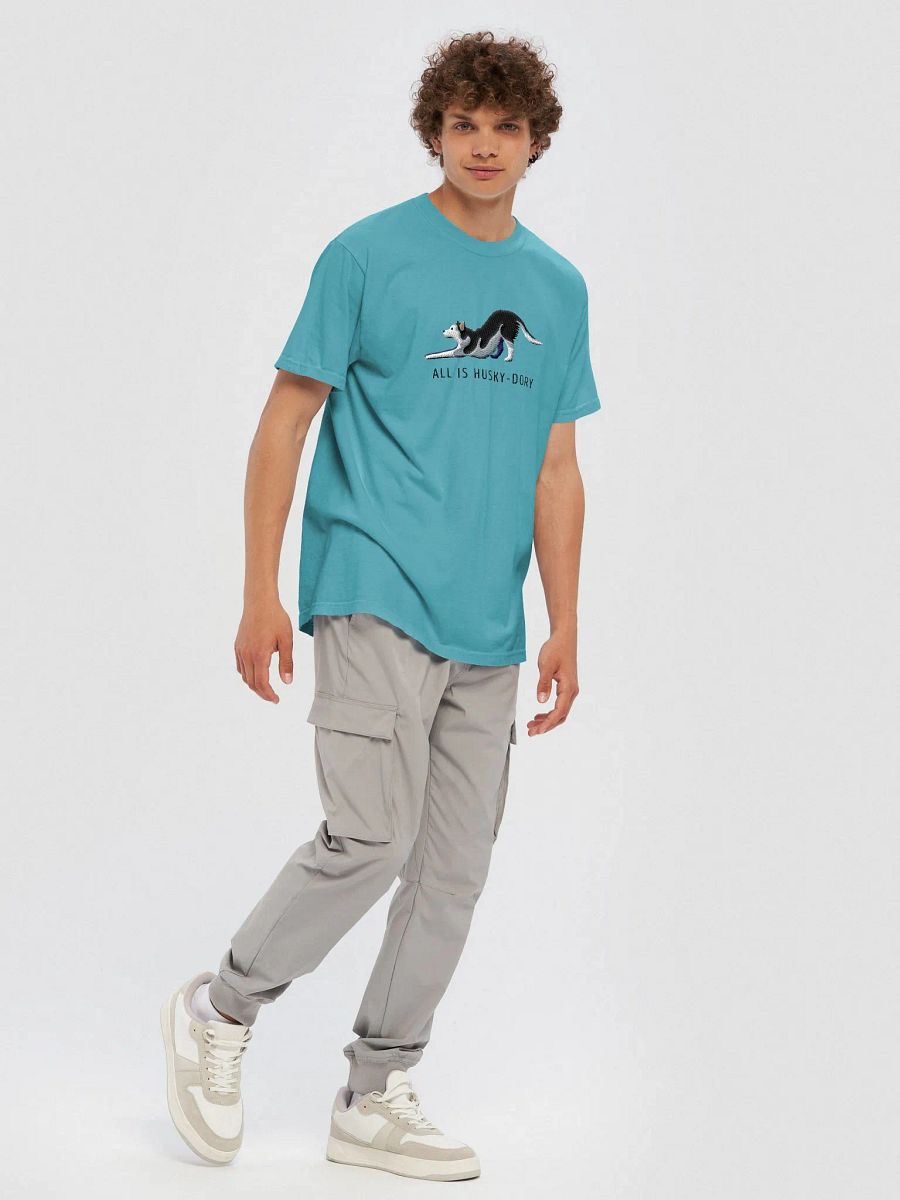 All Is Husky-Dory T-Shirt(Embroidered) of a Siberian Husky product image (7)