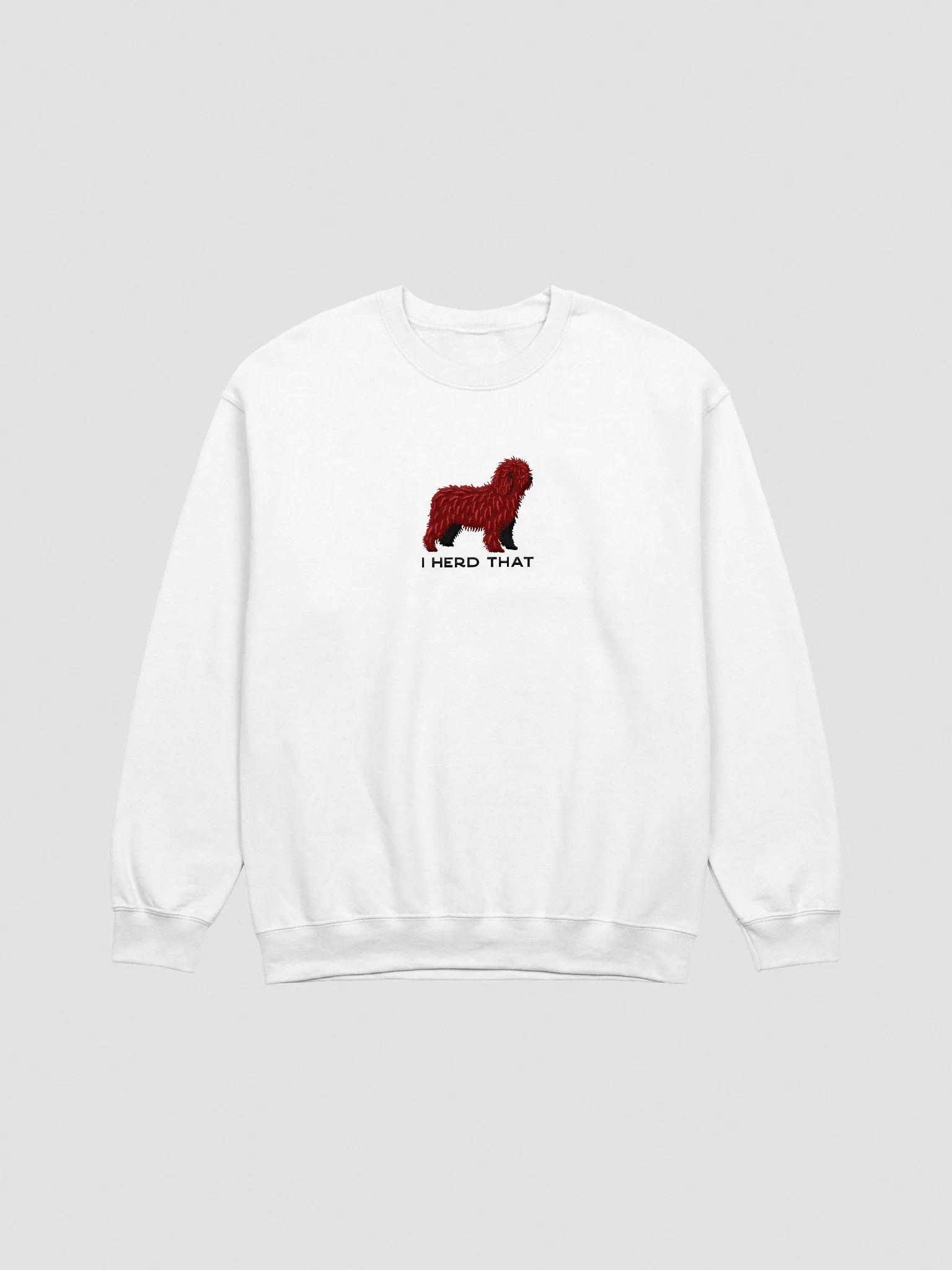 I Herd That Sweatshirt (Embroidered) of a Spanish Water Dog(Chocolate) product image (3)