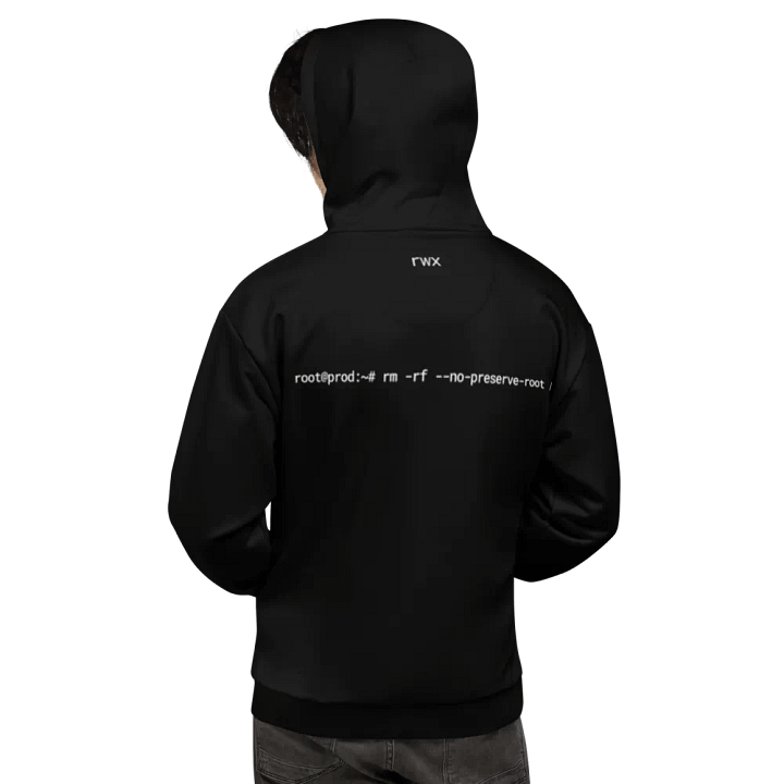 goodbye cruel world, rm -rf / hoodie (dark mode) product image (1)