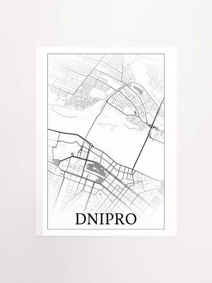 Dnipro, Ukraine, city map print product image (3)