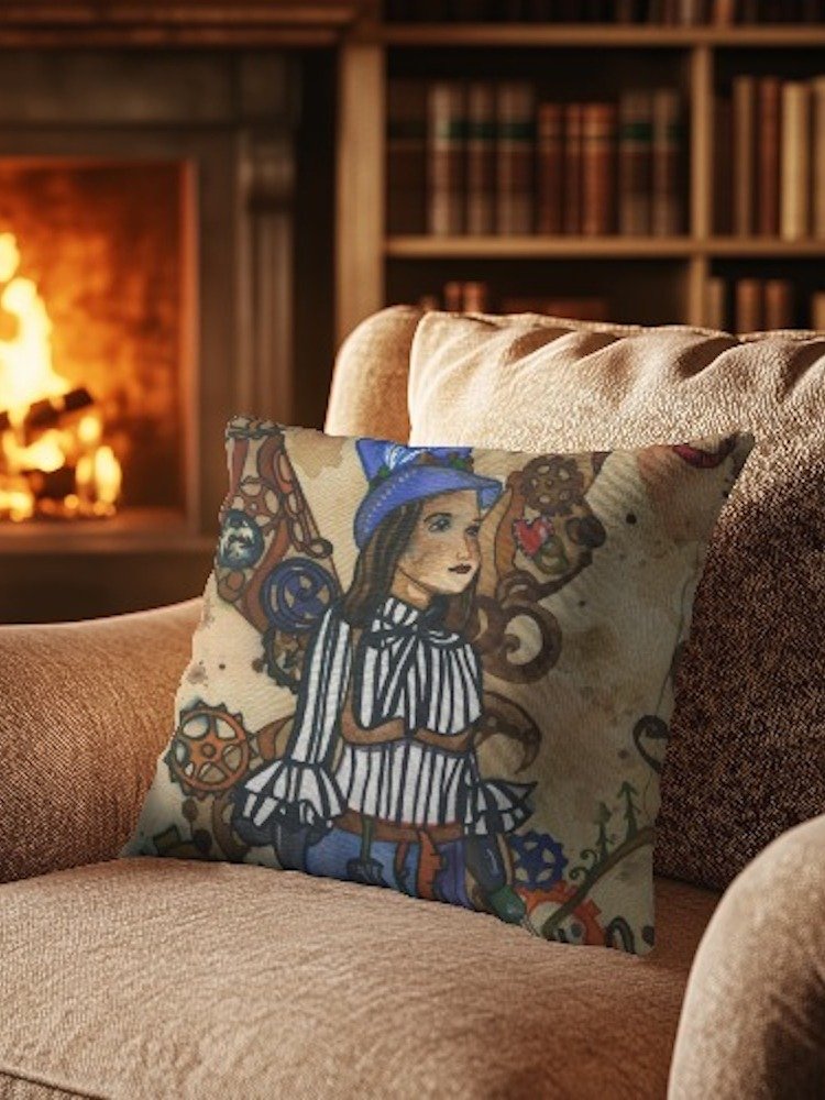 Steampunk Fairy Decorative Pillow product image (5)