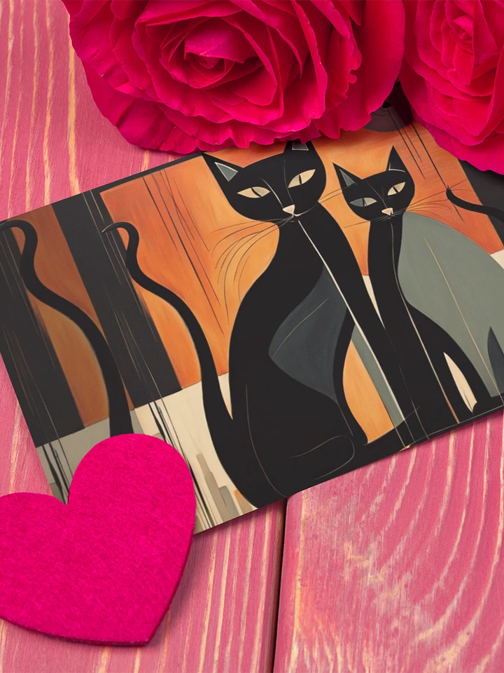 Abstract Black Love Cats product image (1)