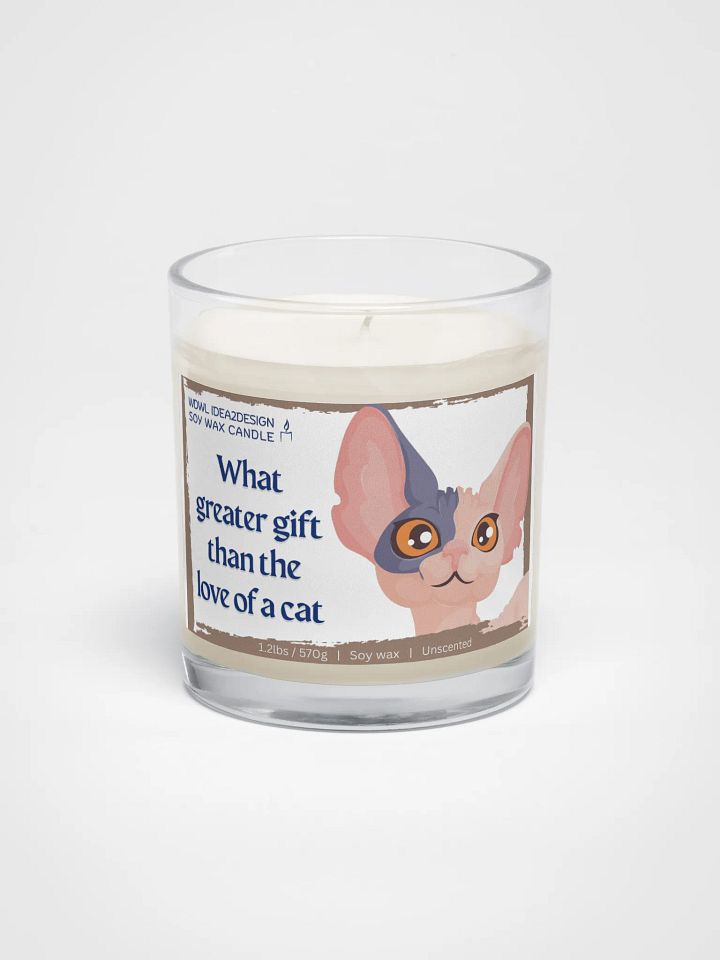 Sphynx Cat Lover Best Gift, Large Capacity, Great Value & Eco-Friendly Candle – 1.2 lbs of Pure Serenity product image (1)