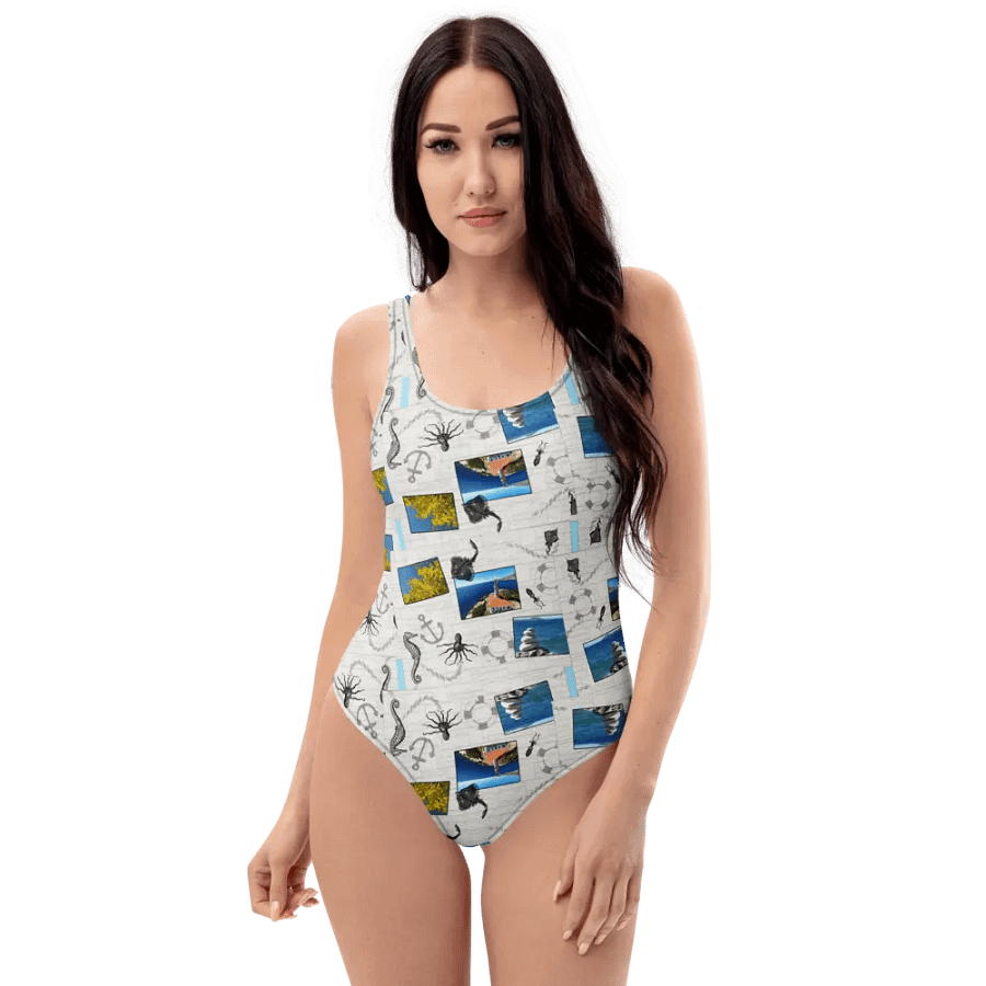 Sea design (photoshop by Dina R.) - One-Piece Swimsuit product image (1)