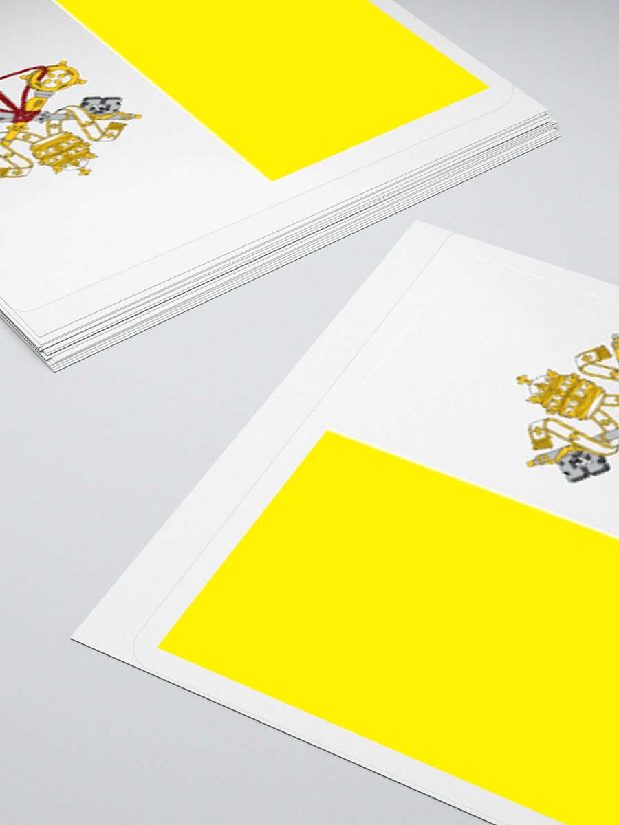 Vatican City Flag Sticker | Papal Tiara Keys Design | Durable Vinyl | 3 Sizes product image (12)