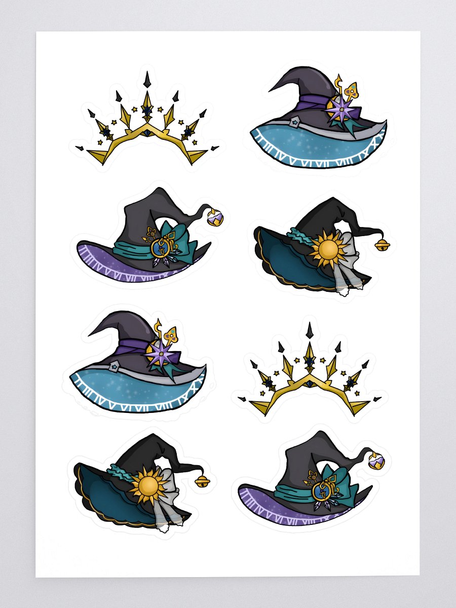 StarfireEspo Chibi Hats & Crown Sticker Sheet product image (3)