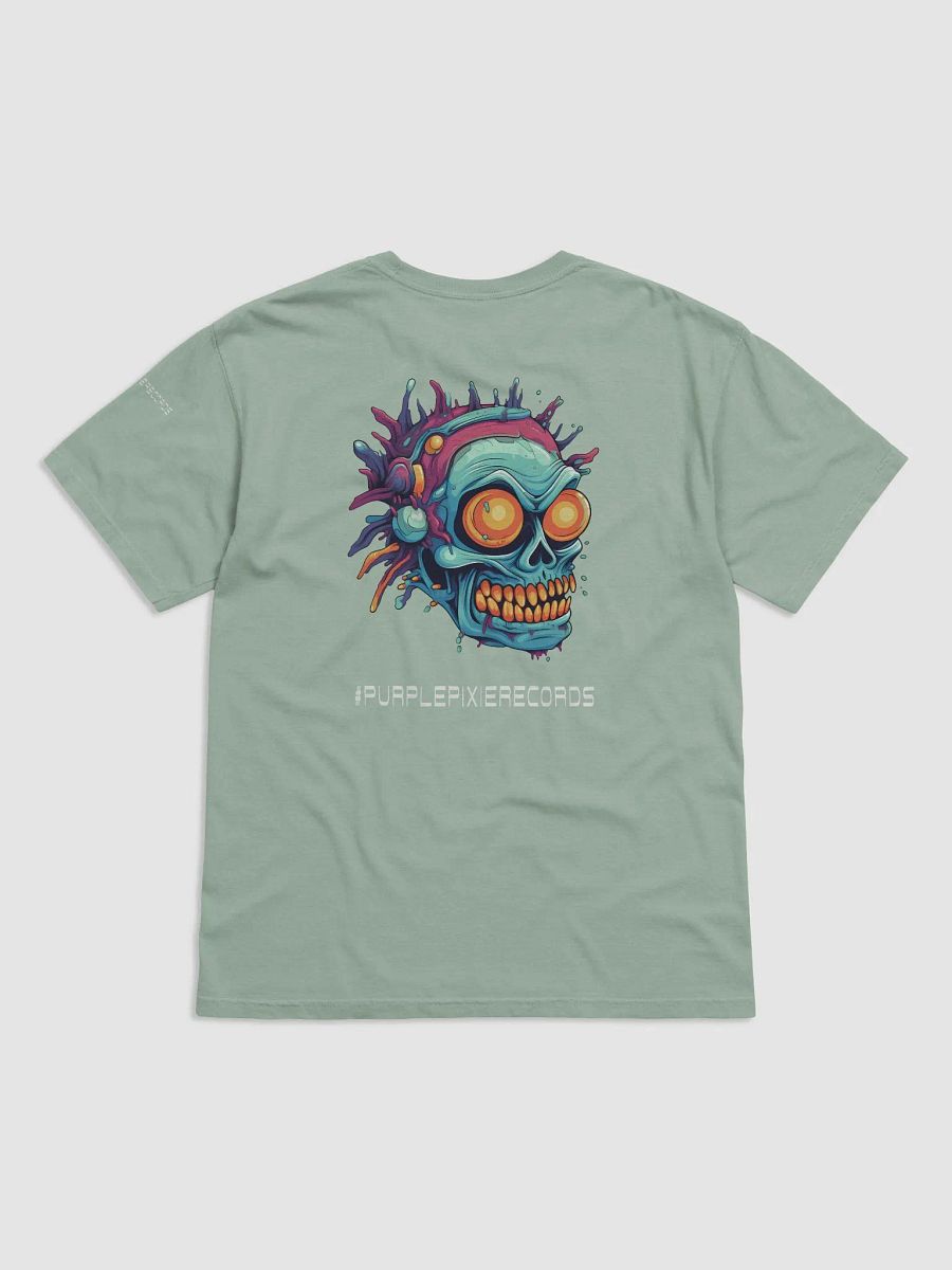 Purple Pixie Records T Shirt Electro Skull Back print product image (3)