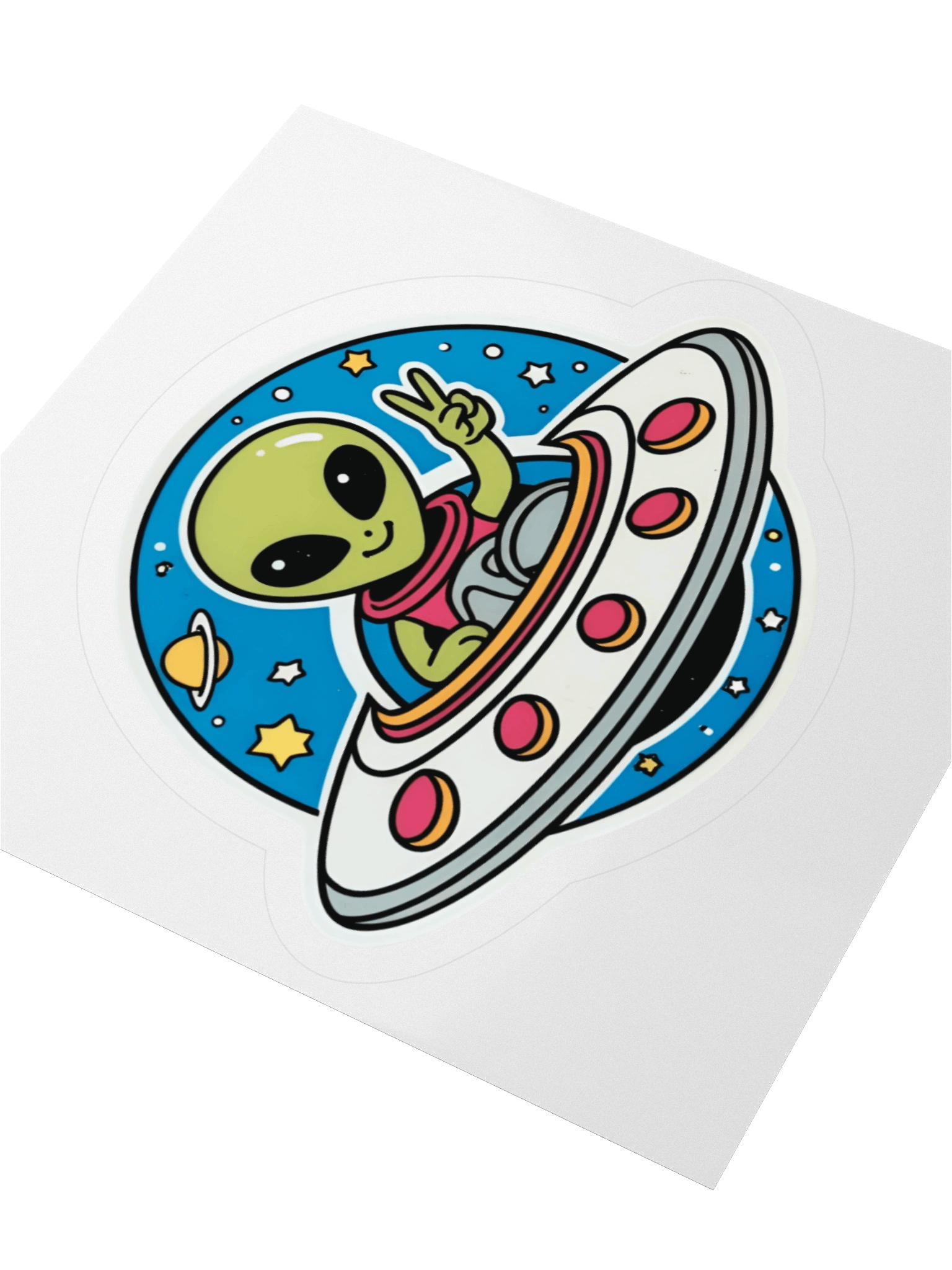 Peaceful Alien Kiss Cut Stickers product image (3)