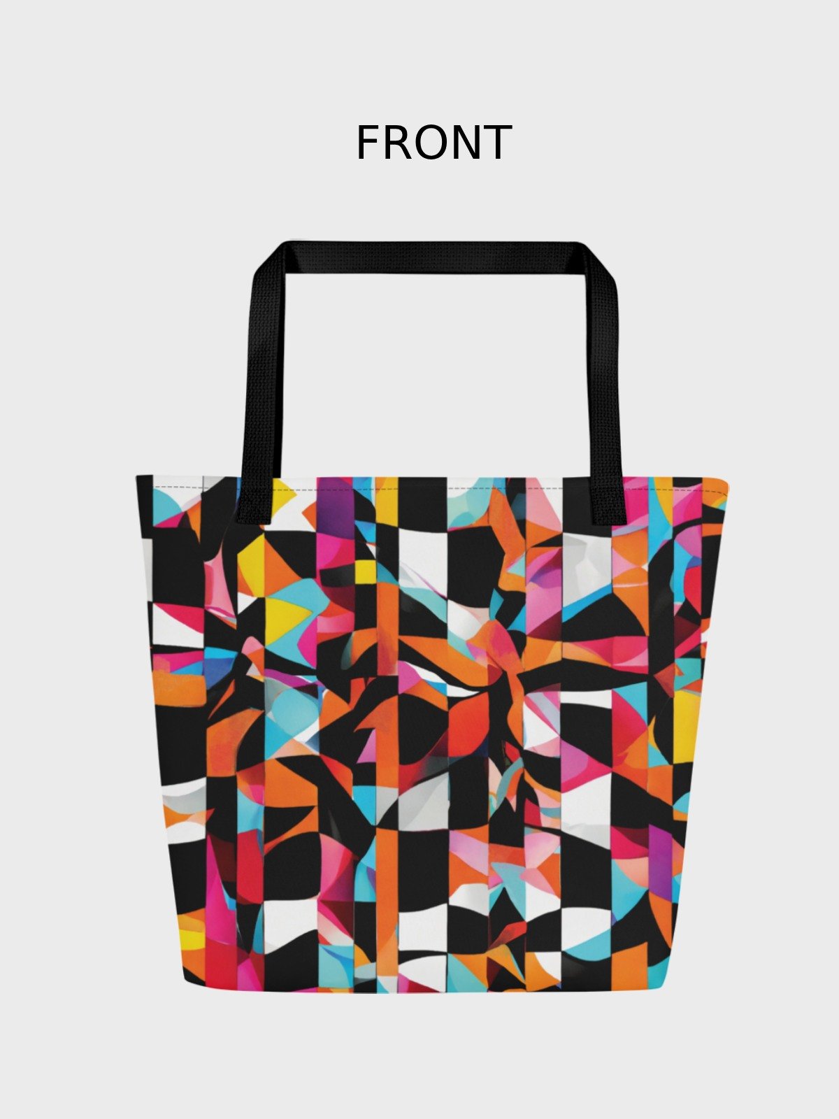 Tote Bag "Colorful Modern Abstract Checkered Art" product image (3)