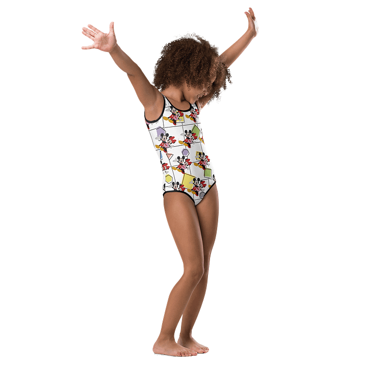 Mickey and Minnie mouse (art by Dina R.) acrylic painting picture - Kids Swimsuit product image (1)