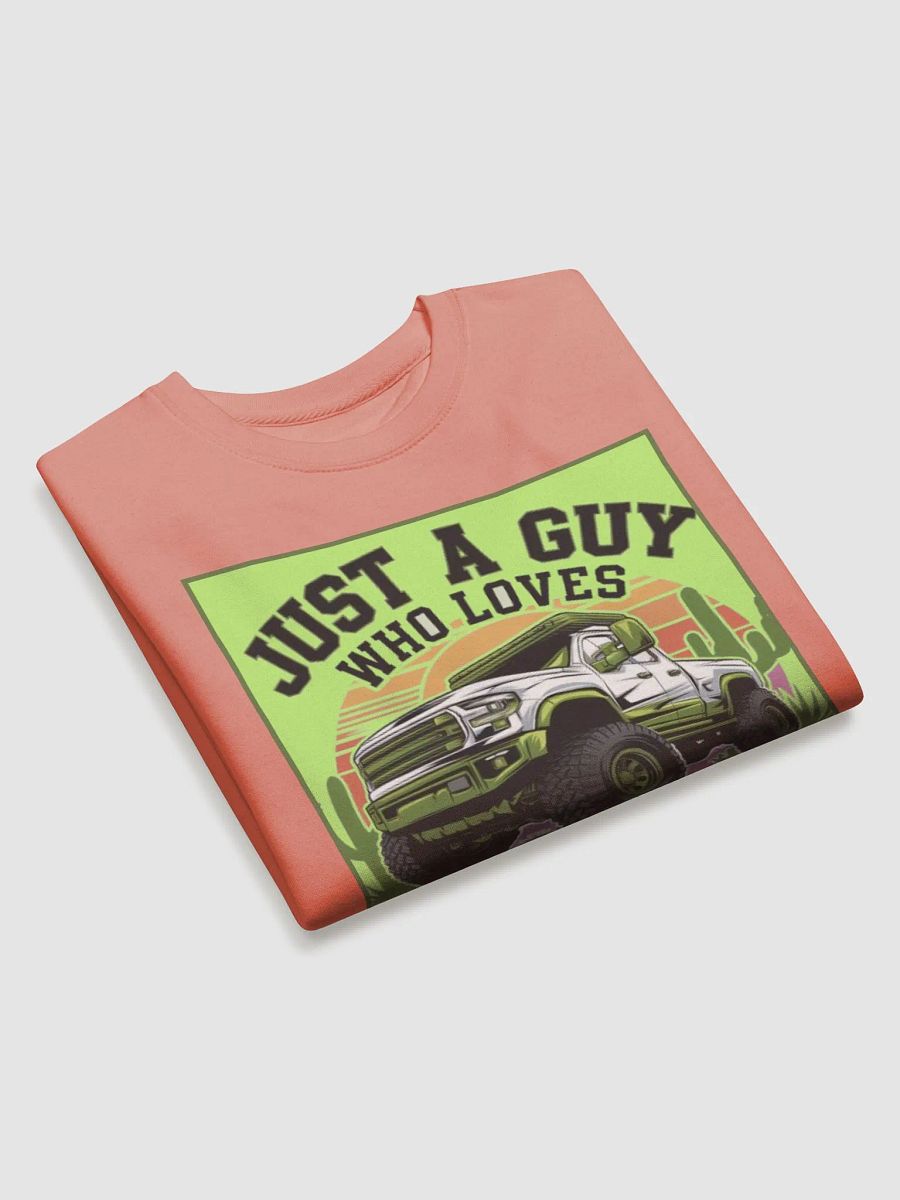 "JUST A GUY WHO LOVES TRUCKS" premium cotton sweatshirt product image (3)