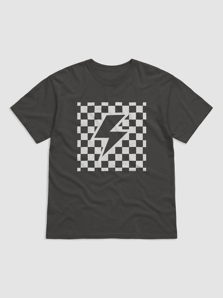 Lightning Bolt on a Checkerboard | Fun Retro-Style Trendy Thunderbolt T-Shirt | Trendy Western and Rock Unisex Tee product image (15)