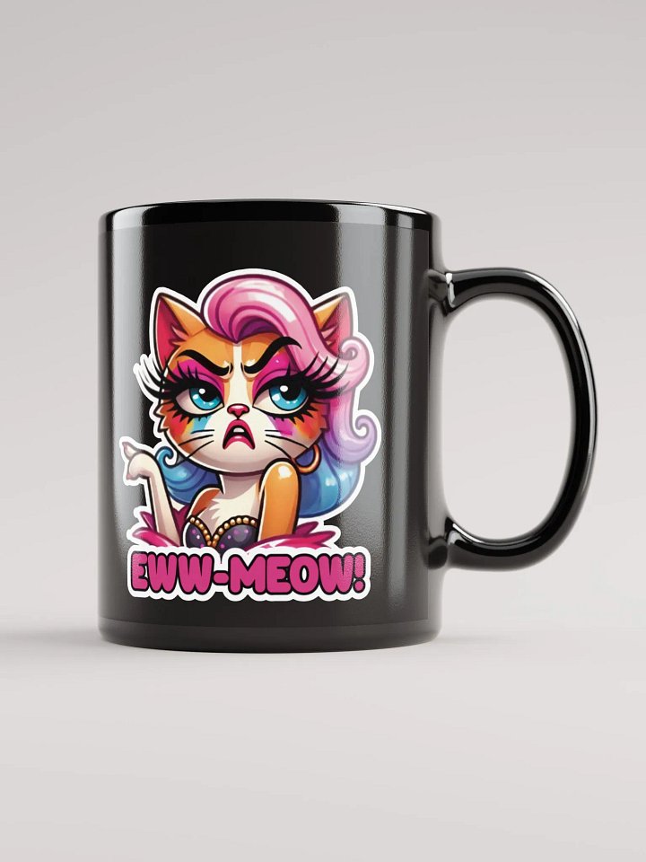Eww-Meow! Black Glossy Mug product image (2)