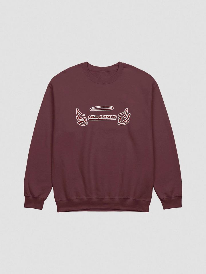 ANGELIC (lg. maroon bubble design) embroidered crewneck product image (10)