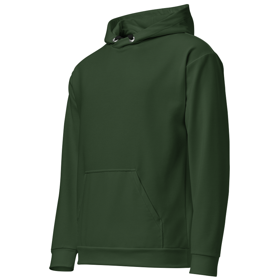 Colorado Pine Green Solid Color Eco Friendly Pullover Unisex Hoodie product image (2)