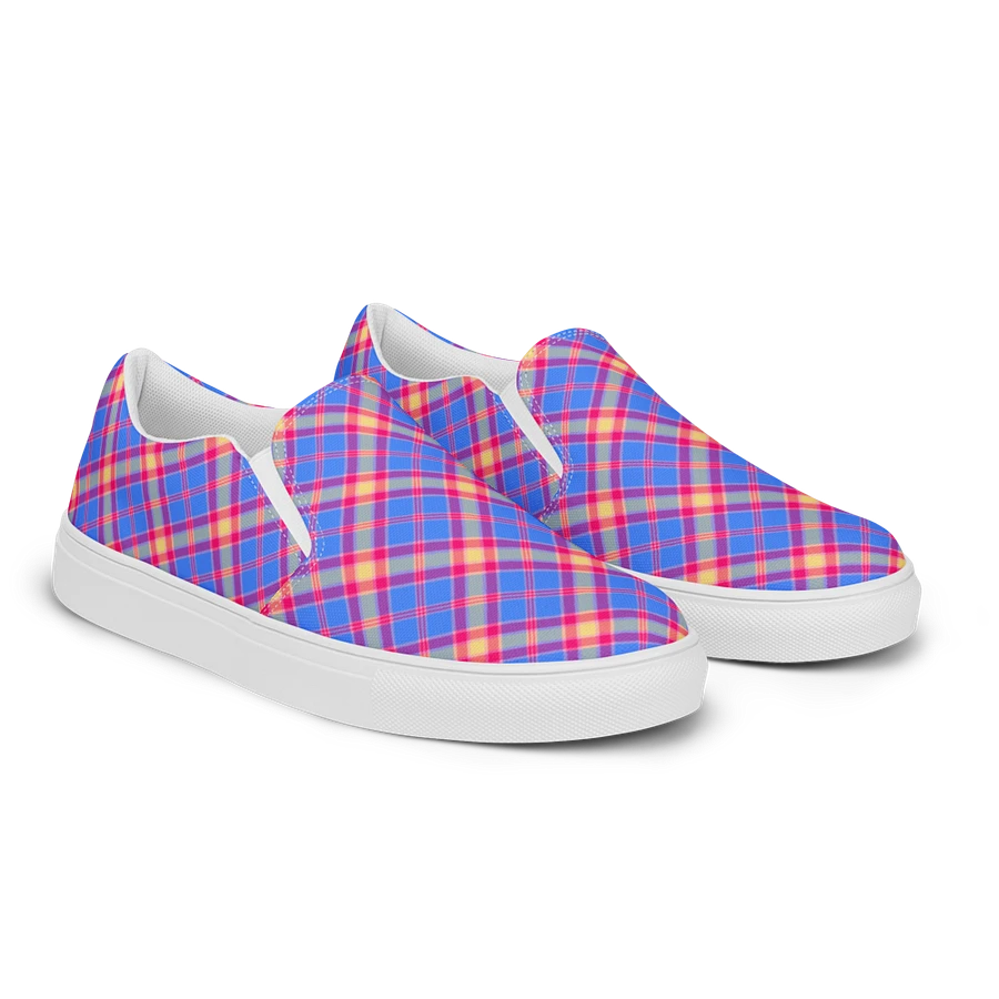 Bright Blue and Hot Pink Women's Slip-On Shoes product image (3)