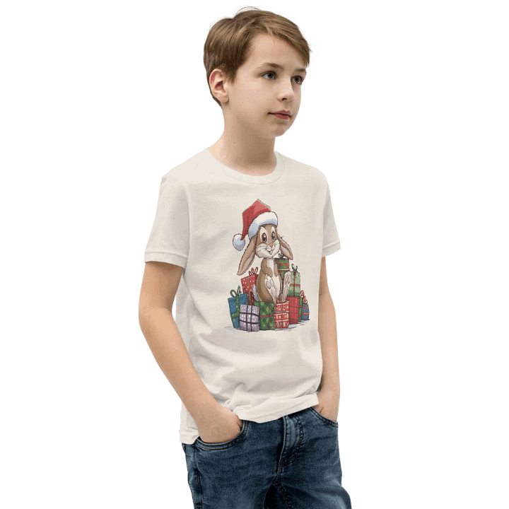 Santa Bunny Youth Short Sleeve T-Shirt product image (2)