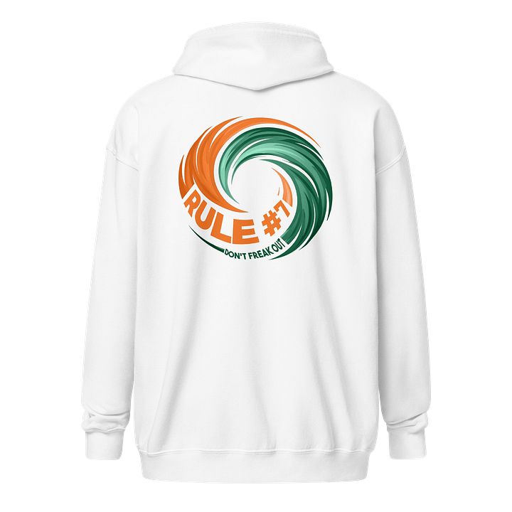 Rule #7 Zip Hoodie Green and Orange product image (26)