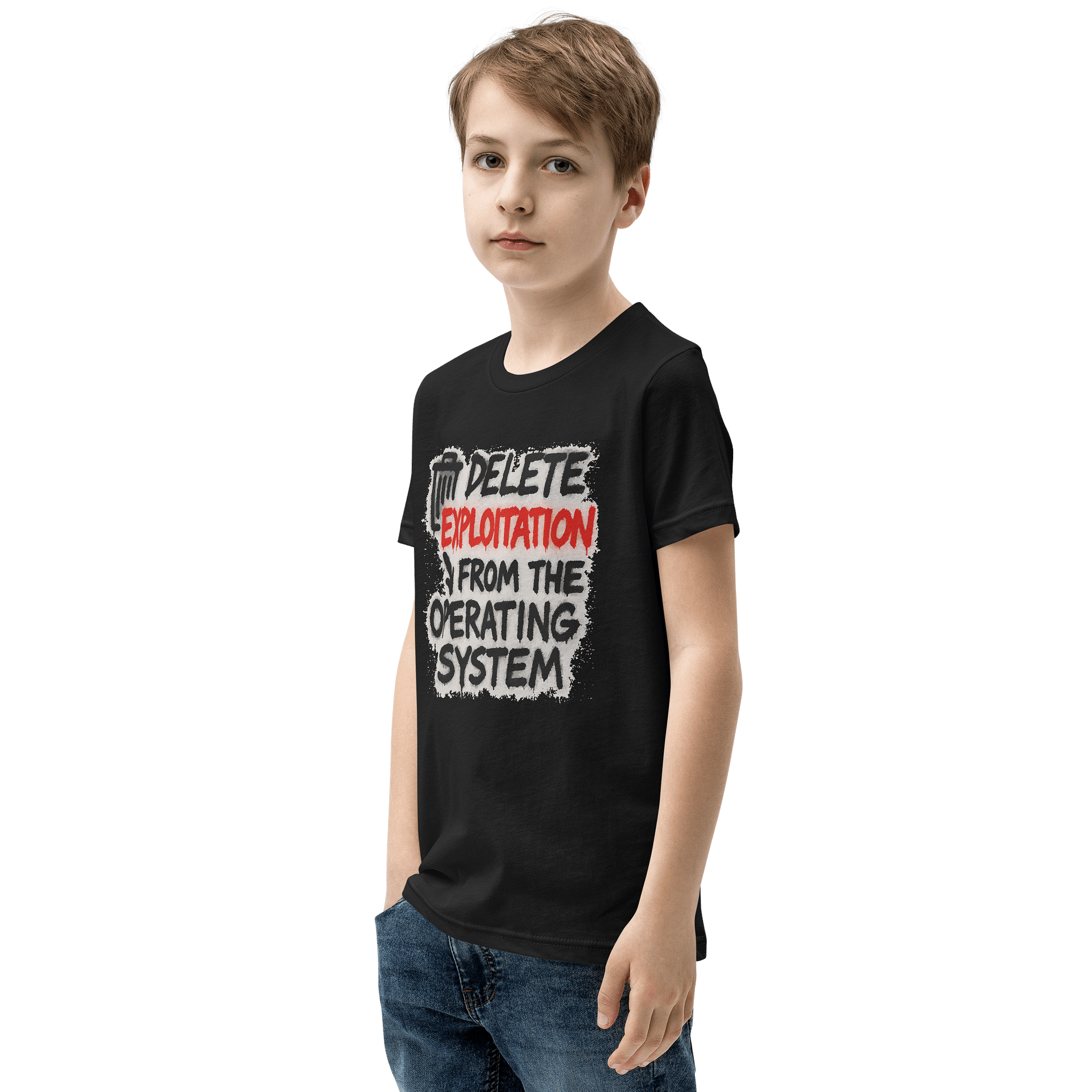 Delete Exploitation Youth T-Shirt product image (4)
