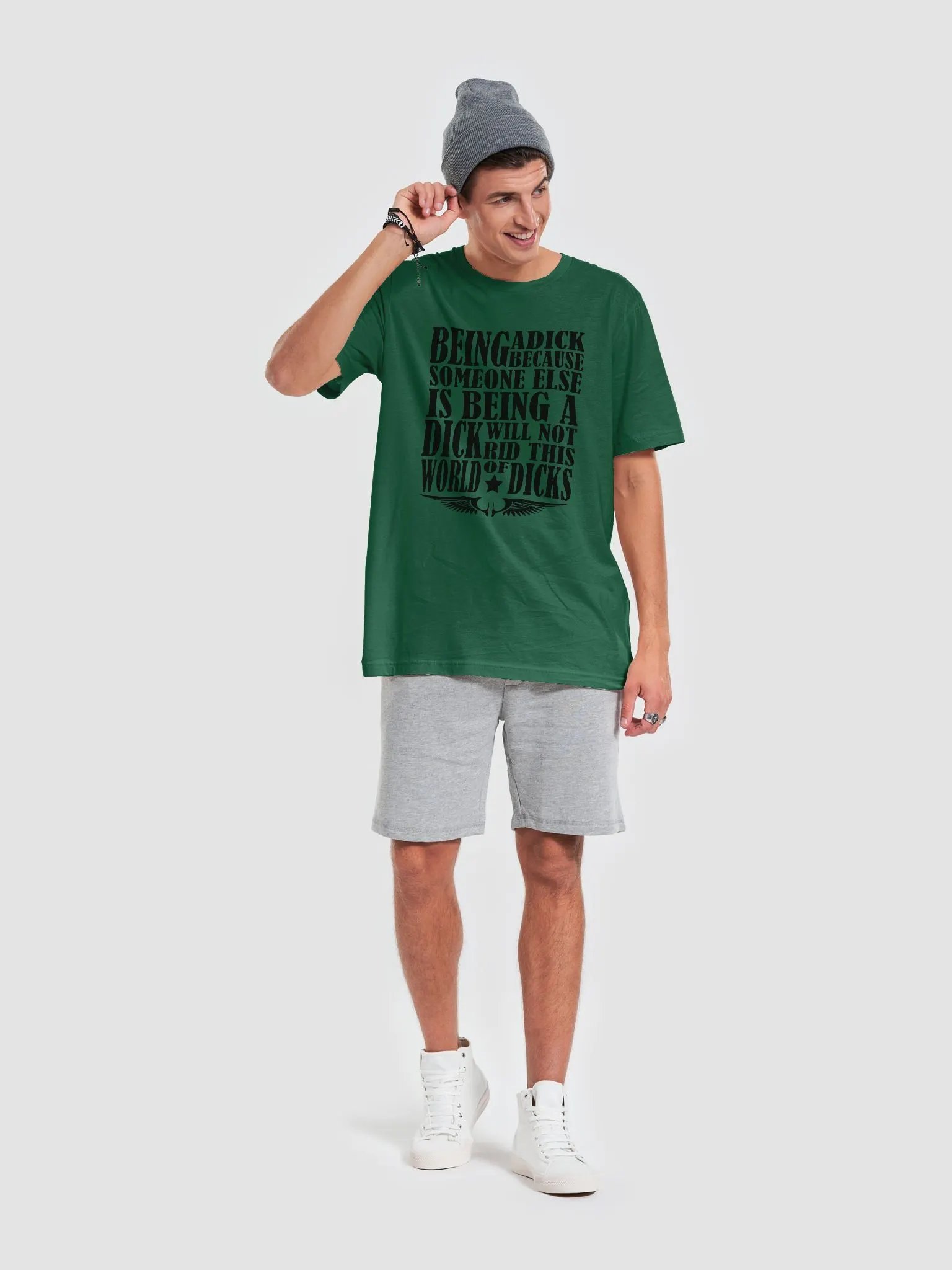 Stop Being A Dick - Black Lettering - Bella+Canvas Supersoft T-Shirt product image (4)