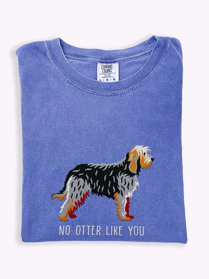 No Otter Like You T-Shirt(Embroidered) of an Otterhound(Gray) product image (1)